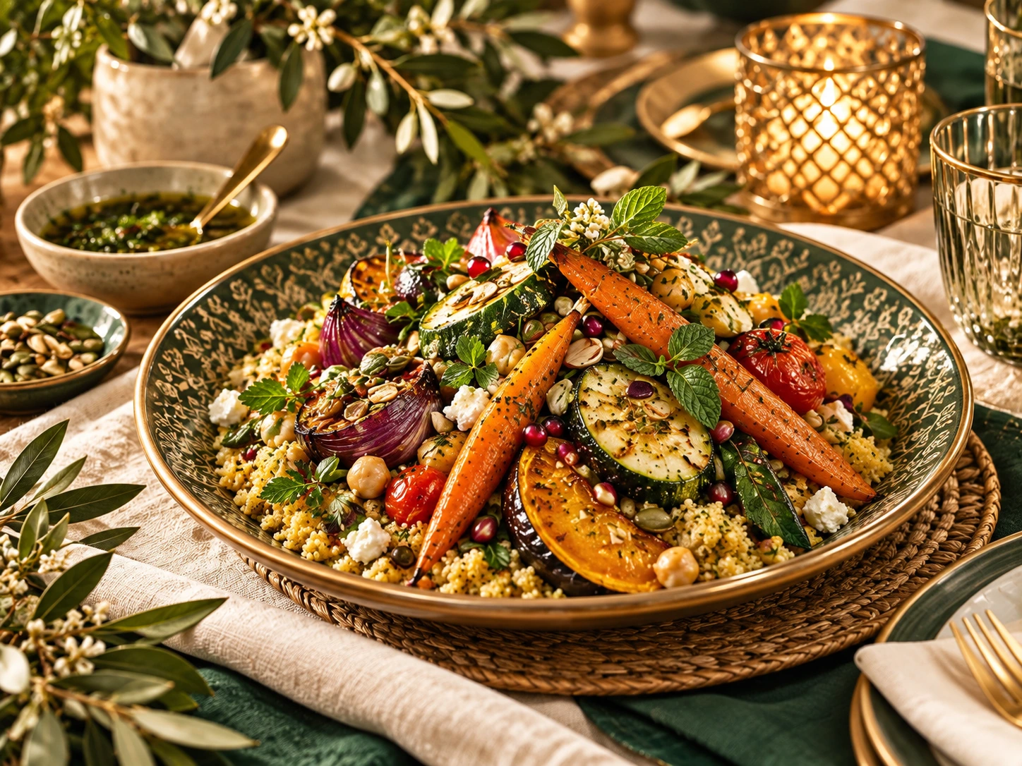 Plat végétarien coloré et généreux